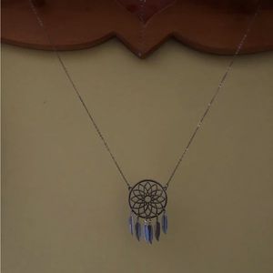 Silver boho necklace